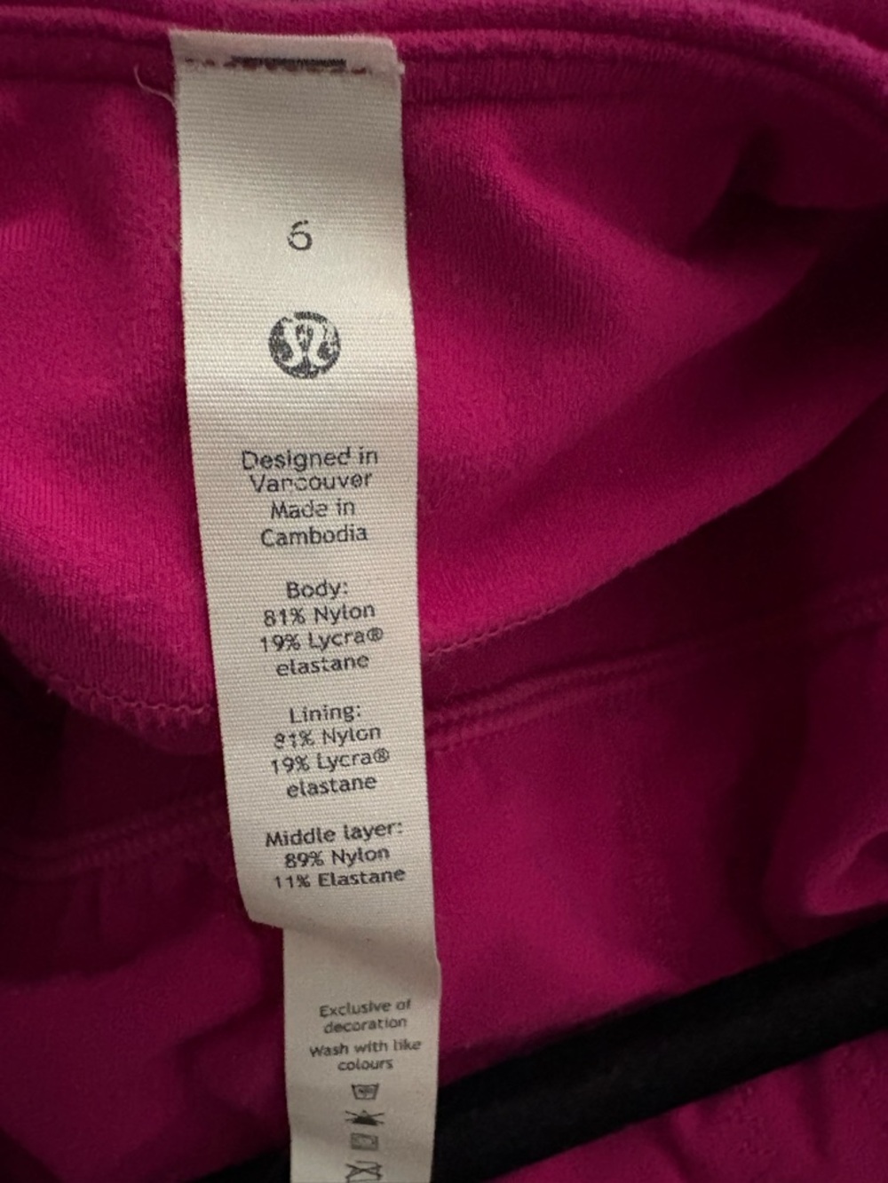 lululemon athletica V-Neck Crop Sports Bra in Bright Fuchsia - Picture 5 of 5